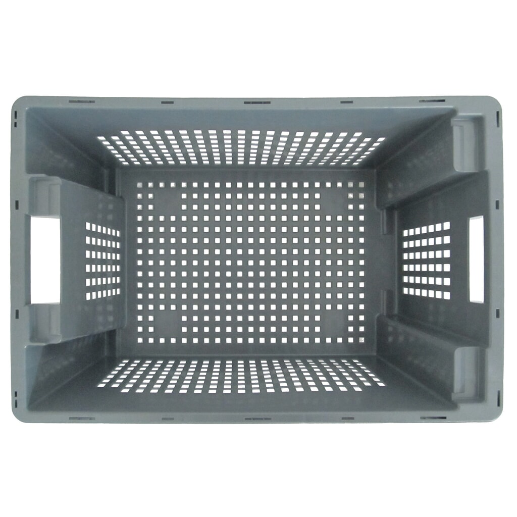 Euroboxen, geperforeerde wanden en bodem , 32 liter, wit Productafbeelding nr. 5: Euroboxen, geperforeerde wanden en bodem , 32 liter, wit
