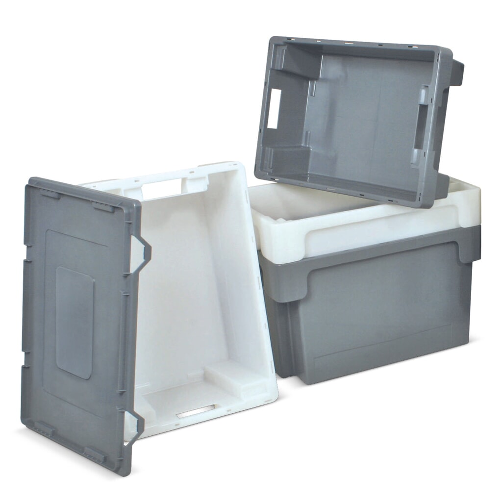 Euroboxen, wanden + bodem gesloten, 25 liter, wit Productafbeelding nr. 6: Euroboxen, wanden + bodem gesloten, 25 liter, wit