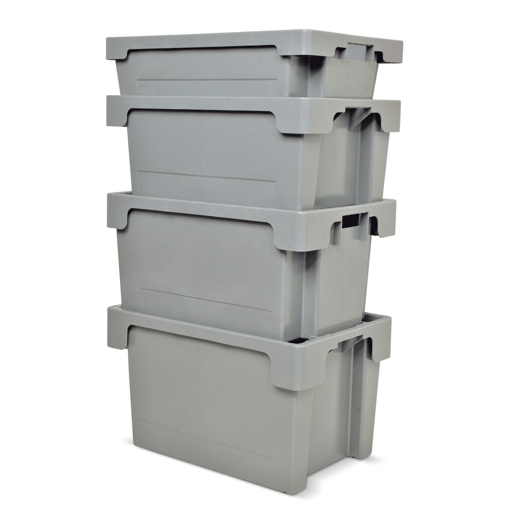 Euroboxen, wanden + bodem gesloten, 25 liter, wit Productafbeelding nr. 1: Euroboxen, wanden + bodem gesloten, 25 liter, wit