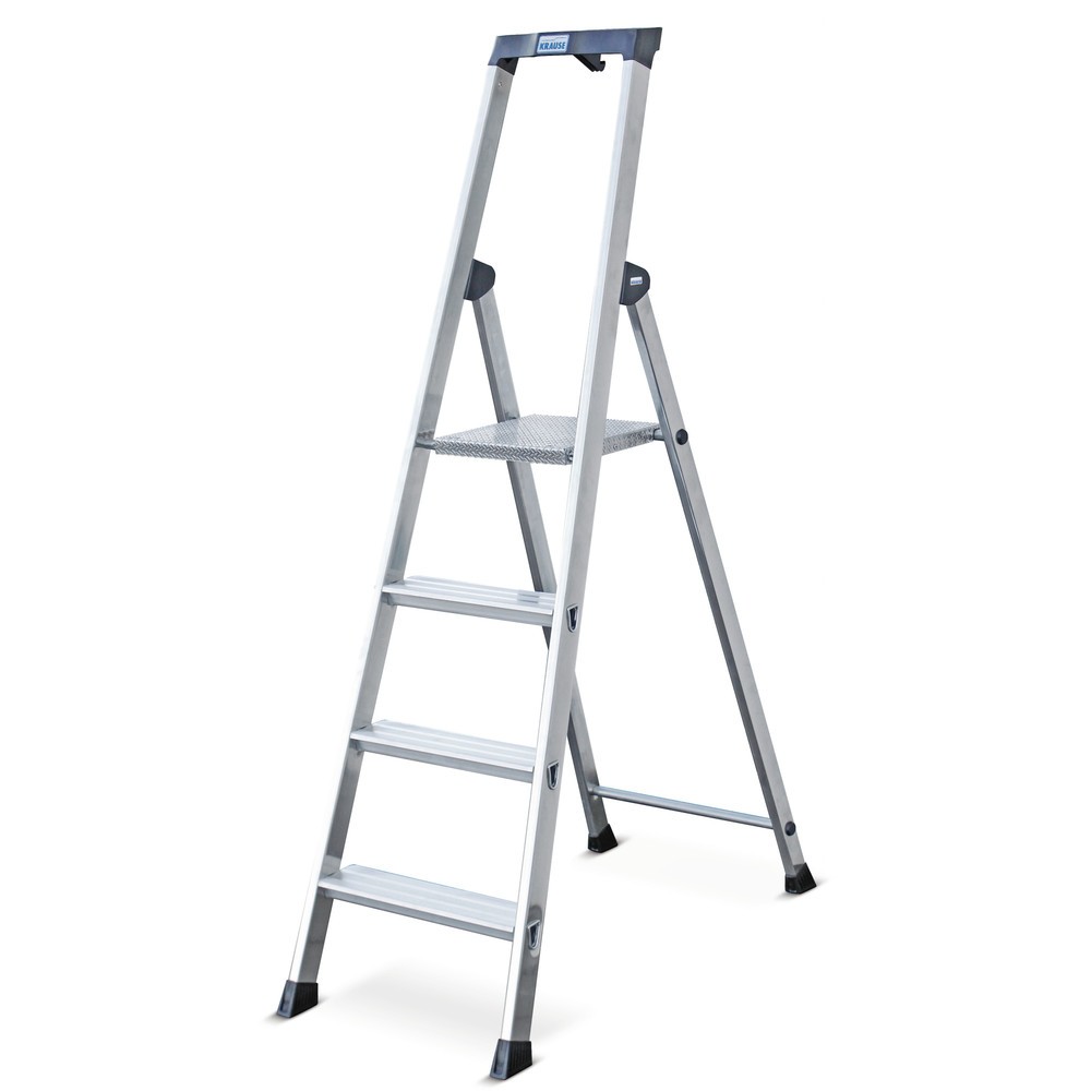 Product afbeelding: Dubbele trap KRAUSE®, ultrasterk geflenste verbindingen van aluminium, standhoogte 0,85 m