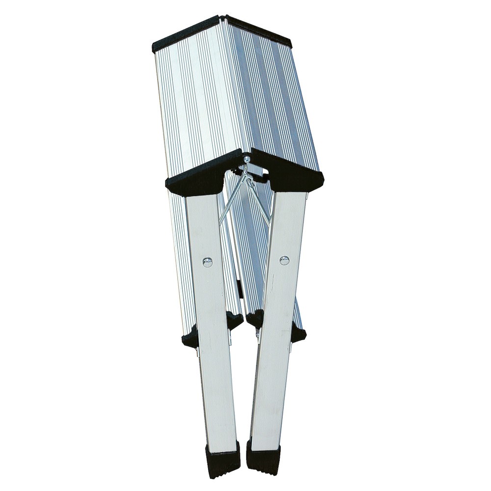 Productafbeelding nr. 3: Dubbele vouwtrap KRAUSE® uit aluminium, stahoogte 0,45 m, aluminiumkleur