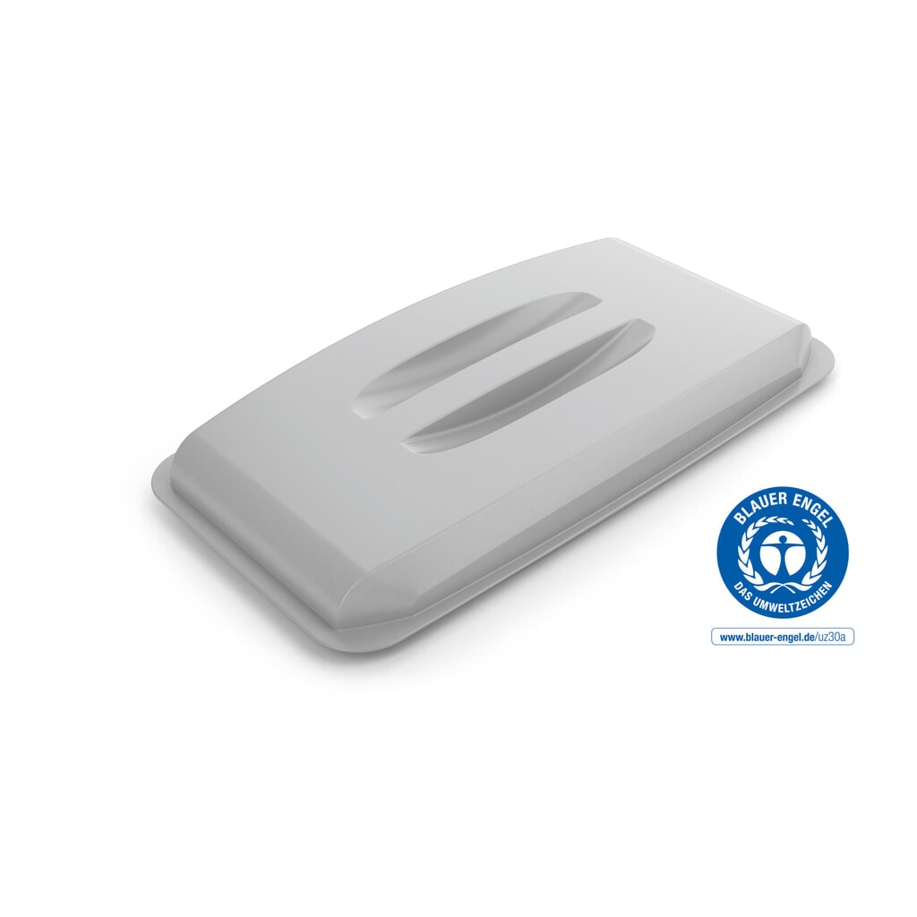 DURABLE afvalbak DURABIN ECO 60L met deksel, grijs. Productafbeelding nr. 2: DURABLE afvalbak DURABIN ECO 60L met deksel, grijs.