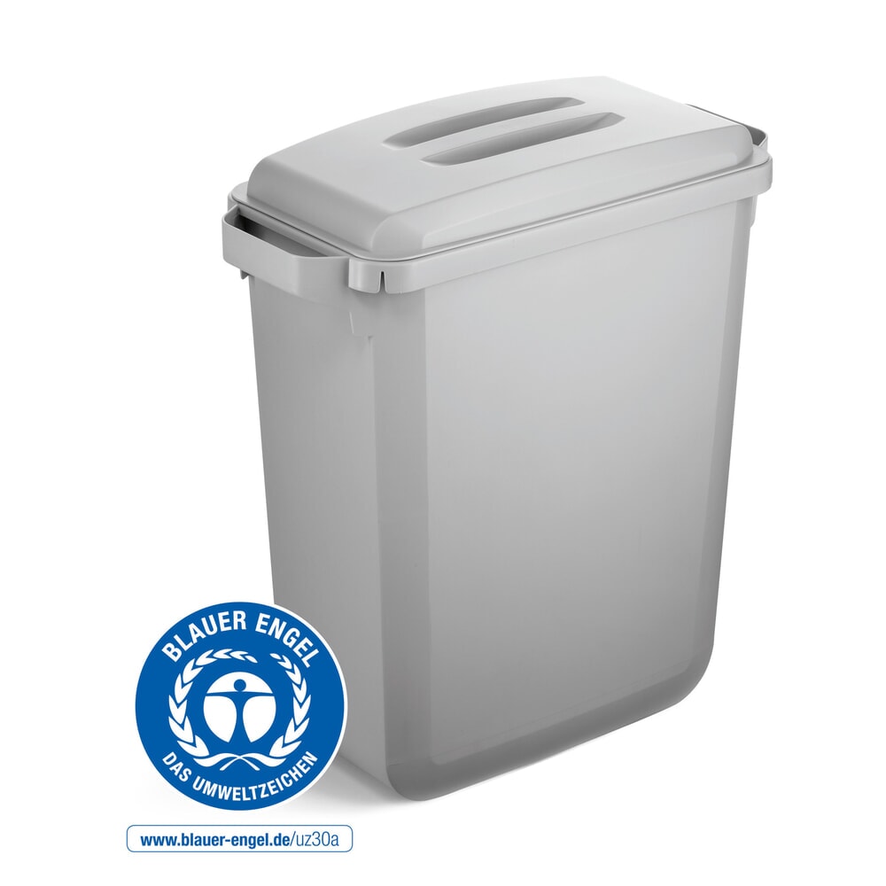 Product afbeelding: DURABLE afvalbak DURABIN ECO 60L met deksel, grijs.