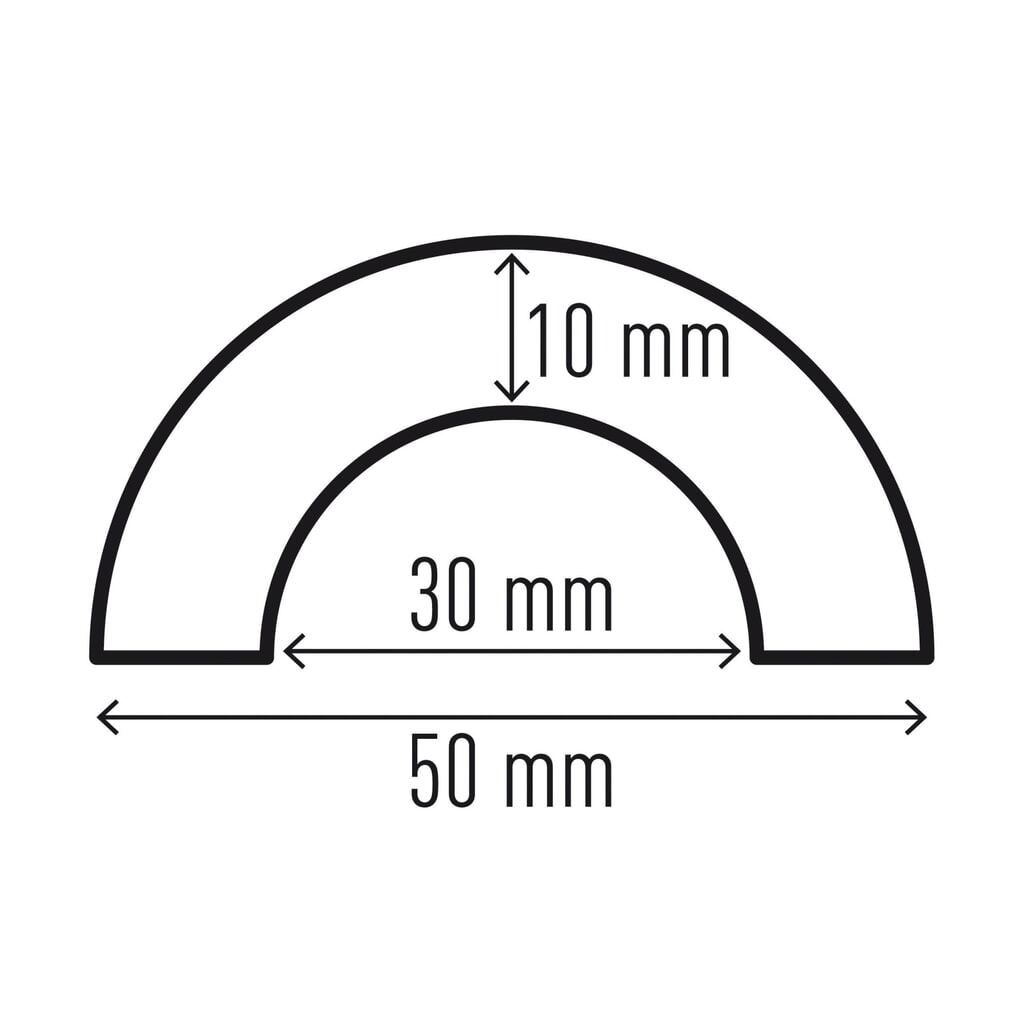 Productafbeelding nr. 2: DUURZAME stootbescherming voor buizen P30, halfrond, zelfklevend, 30 mm Ø, lengte 1 m