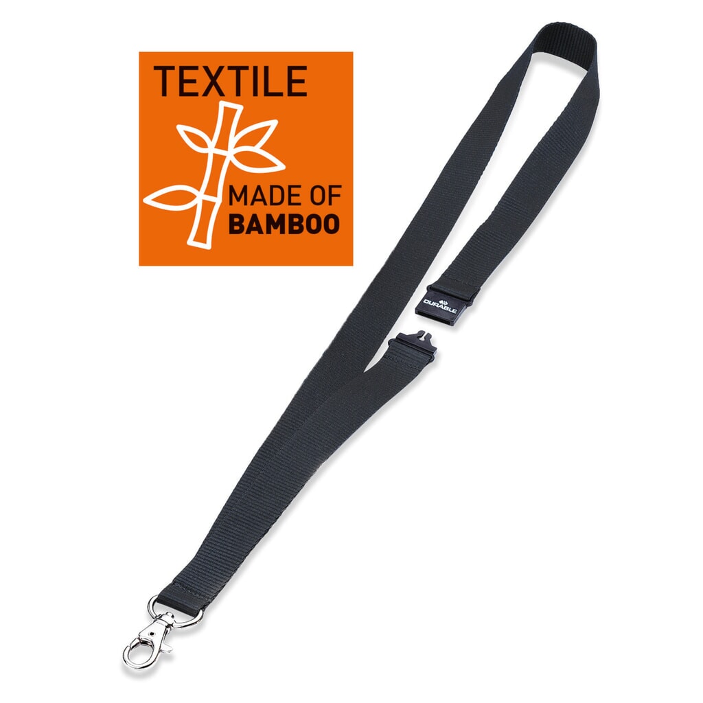 Product afbeelding: DURABLE textielband 20 ECO met karabijn, 40 stuks/verpakking