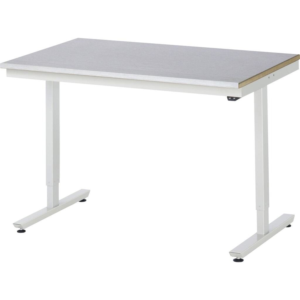 Product afbeelding: Elektrisch in hoogte verstelbare werktafel RAU serie adlatus 300, hxbxd 720-1.120 x 1.250 x 800 mm, werkblad van roestvrijstalen plaat