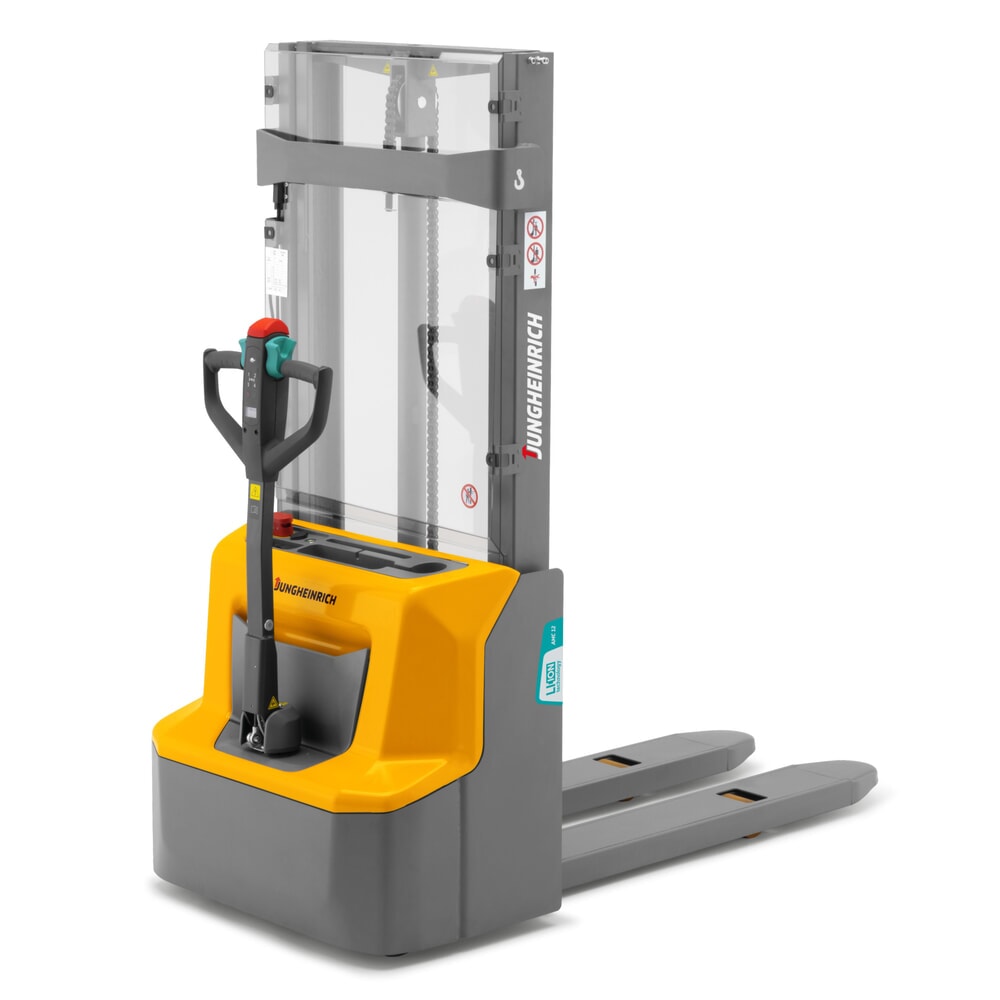 Product afbeelding: Elektrische stapelaar Jungheinrich AMC 12, tweevoudige telescoop hefmast, hefhoogte 2.600 mm, draagvermogen 1.200 kg