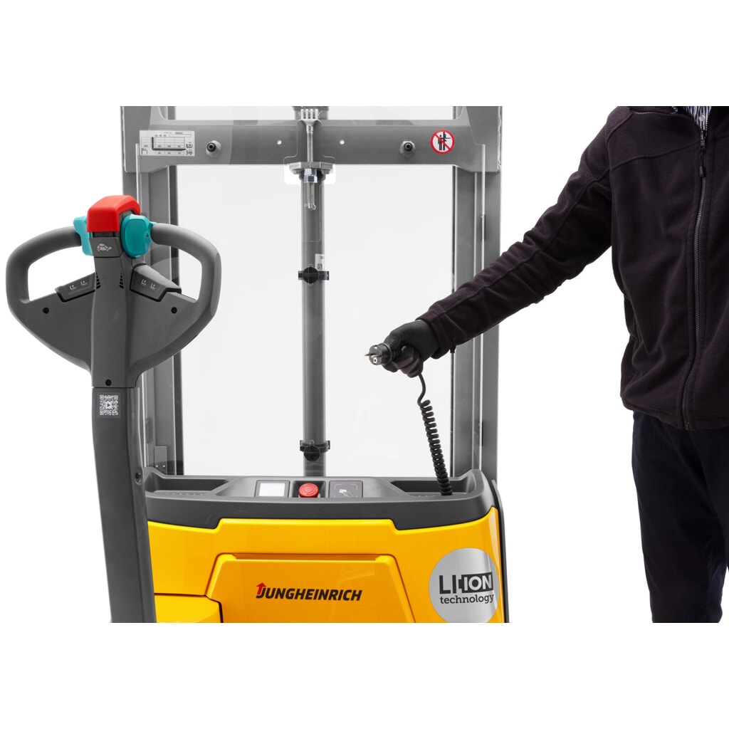 Productafbeelding nr. 3: Elektrische stapelaar Jungheinrich EJC 010i ZT, tweevoudige telescoop hefmast, hefhoogte 2.390 mm, draagvermogen 1.000 kg, proportioneel hefsysteem