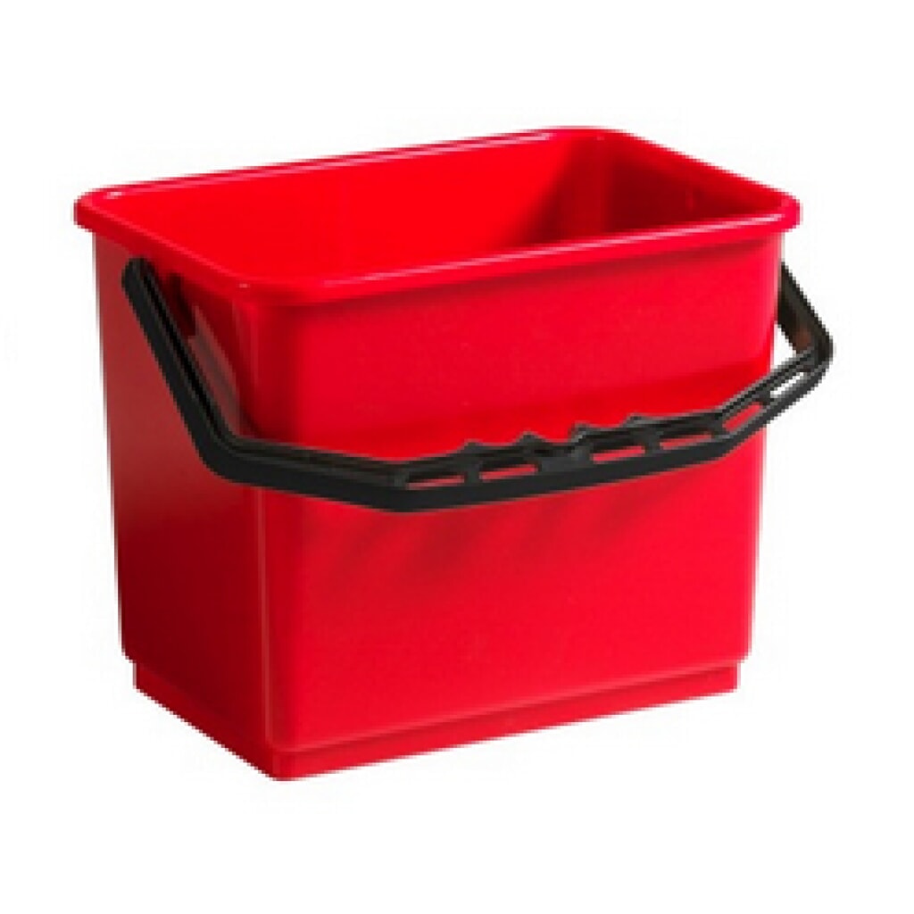 Product afbeelding: Emmer voor schoonmaak- en servicewagen, 6 liter, rood