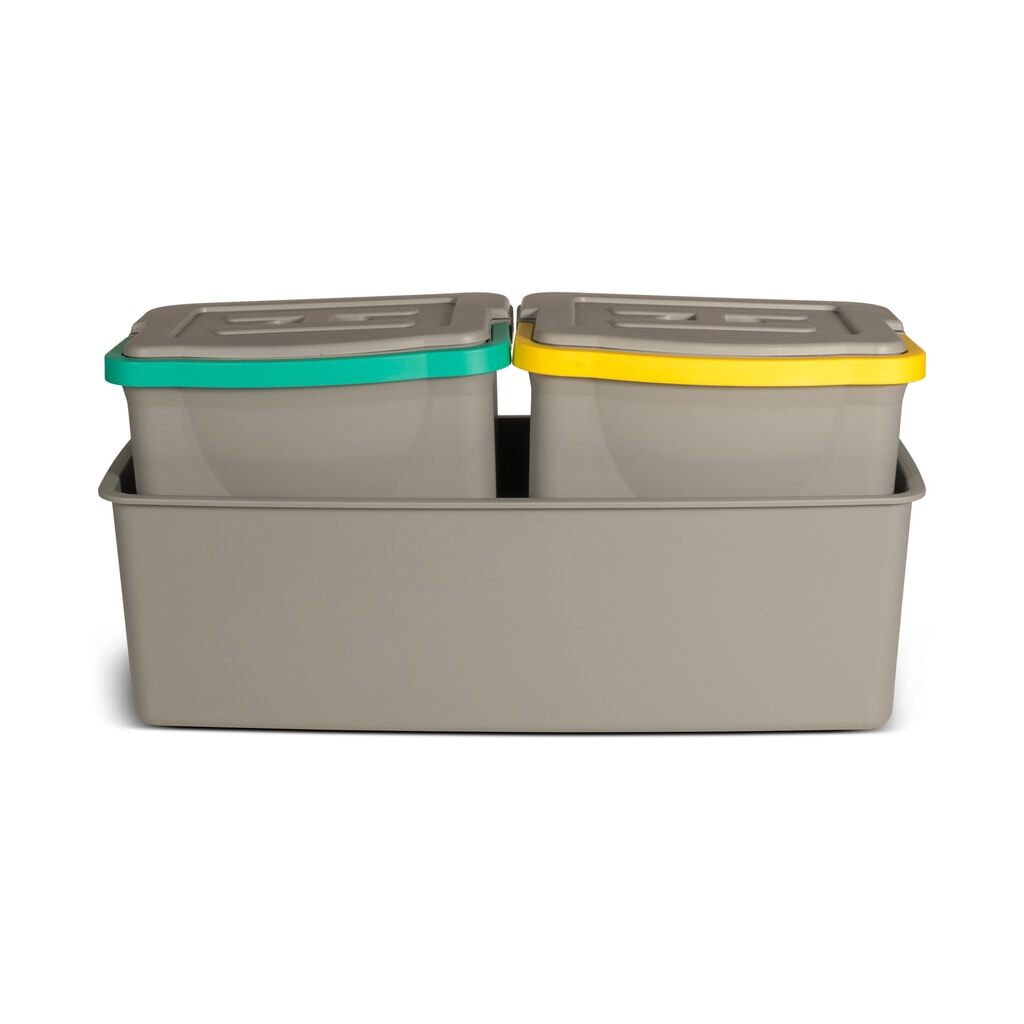 Emmerset incl. lekbak voor schoonmaakwagen COMBIX, XL en PRO, groen/geel, 2 x 6 liter Productafbeelding nr. 2: Emmerset incl. lekbak voor schoonmaakwagen COMBIX, XL en PRO, groen/geel, 2 x 6 liter