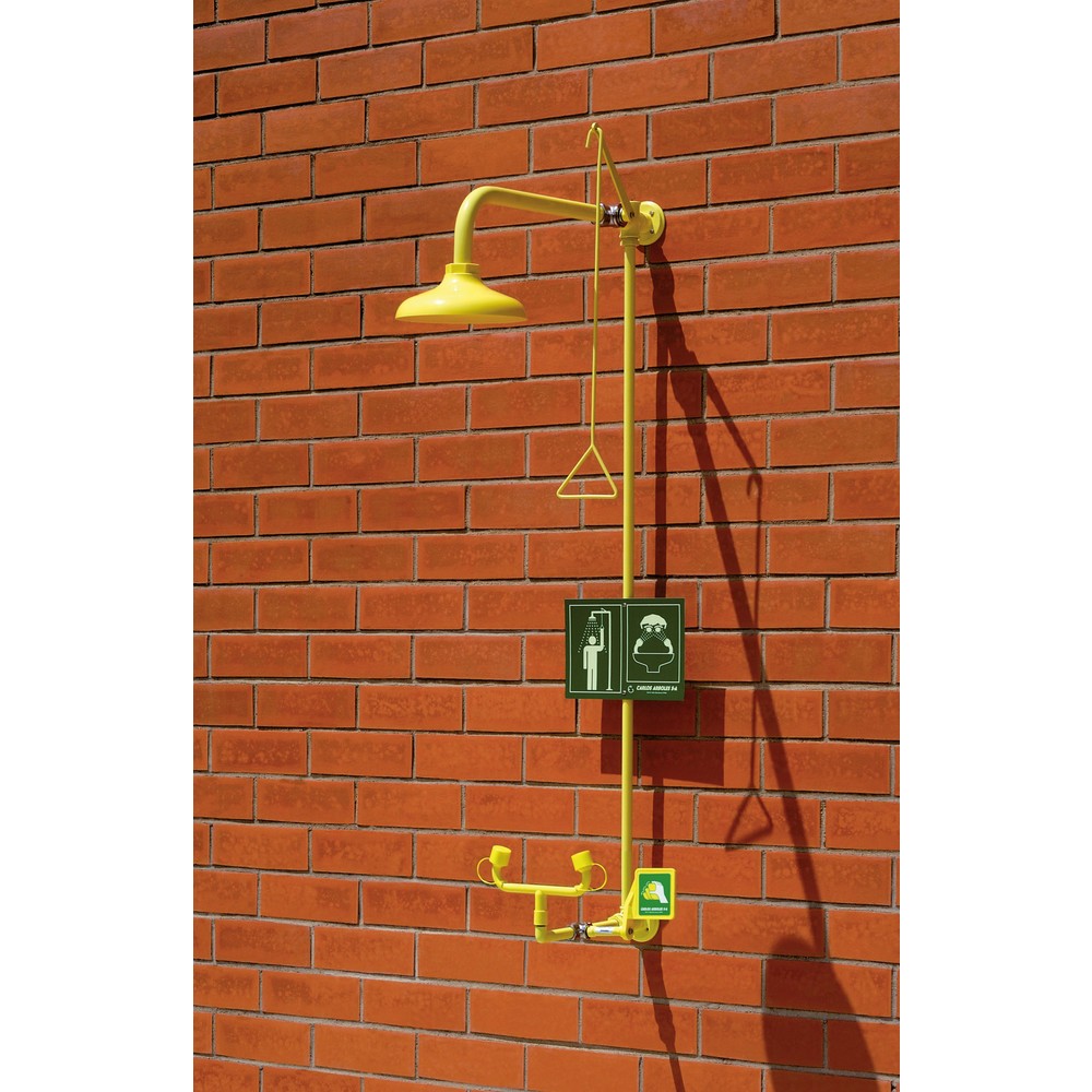 Product afbeelding: Lichaamsdouche en starre oogdouche Erbstößer®, DIN EN 15154-1/-2/-5, wandmontage, kunststof douchekop
