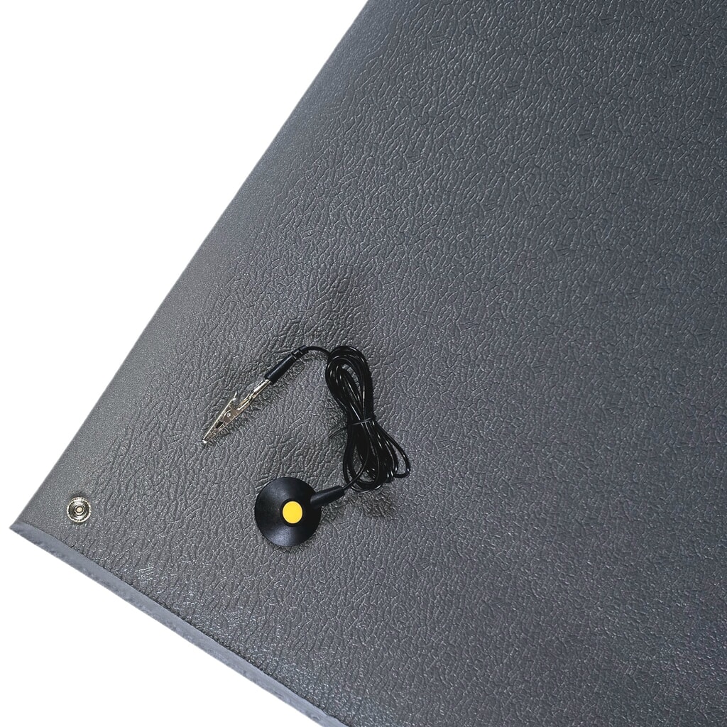 Product afbeelding: ESD-antivermoeidheidsmat Steinbock® ErgoSoft Strong, getextureerd, 1-laags, bxl 600 x 1.000 mm, antraciet