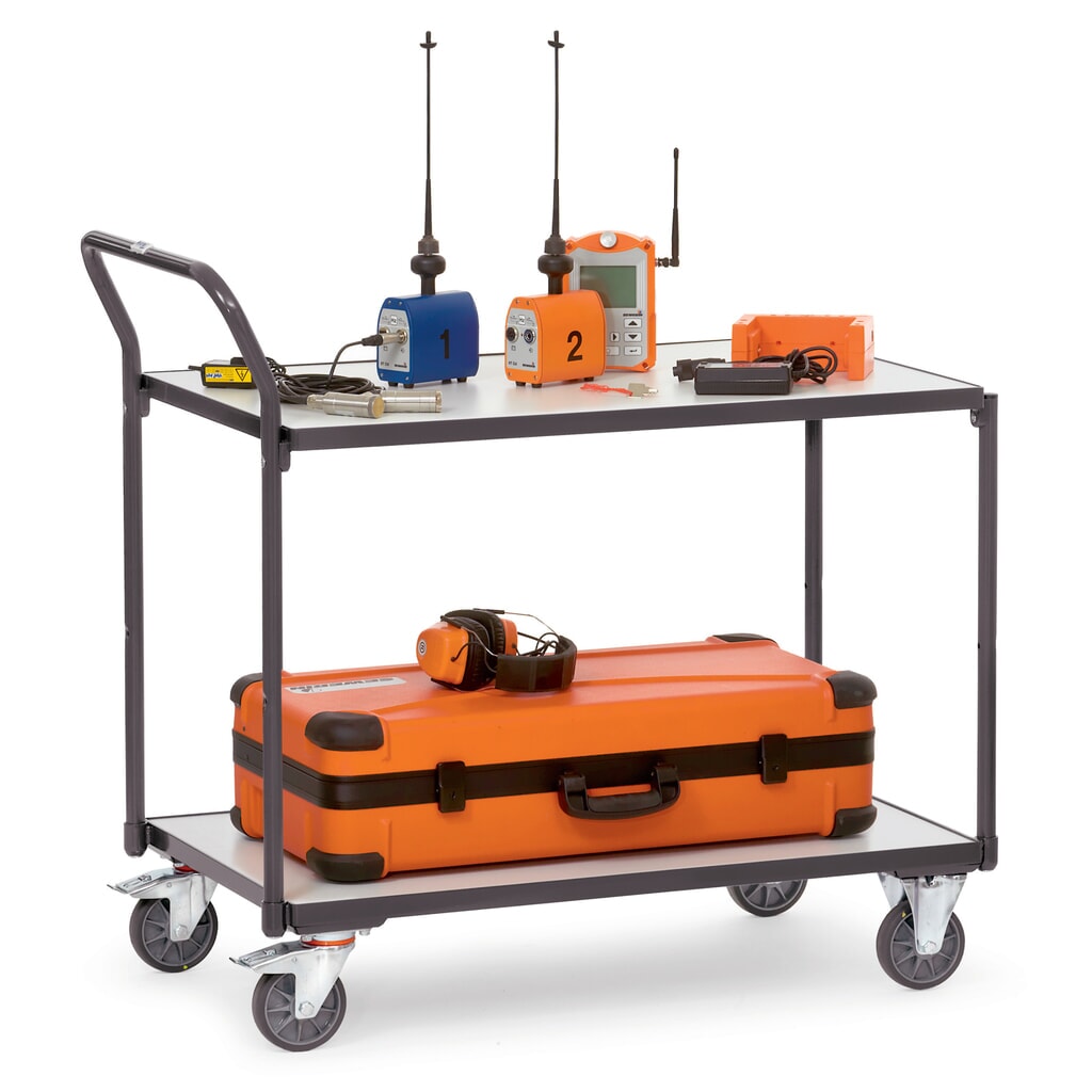 ESD-tafelwagen fetra®, draagvermogen 300 kg, 2 laadvlakken van 500 x 850 mm Productafbeelding nr. 3: ESD-tafelwagen fetra®, draagvermogen 300 kg, 2 laadvlakken van 500 x 850 mm