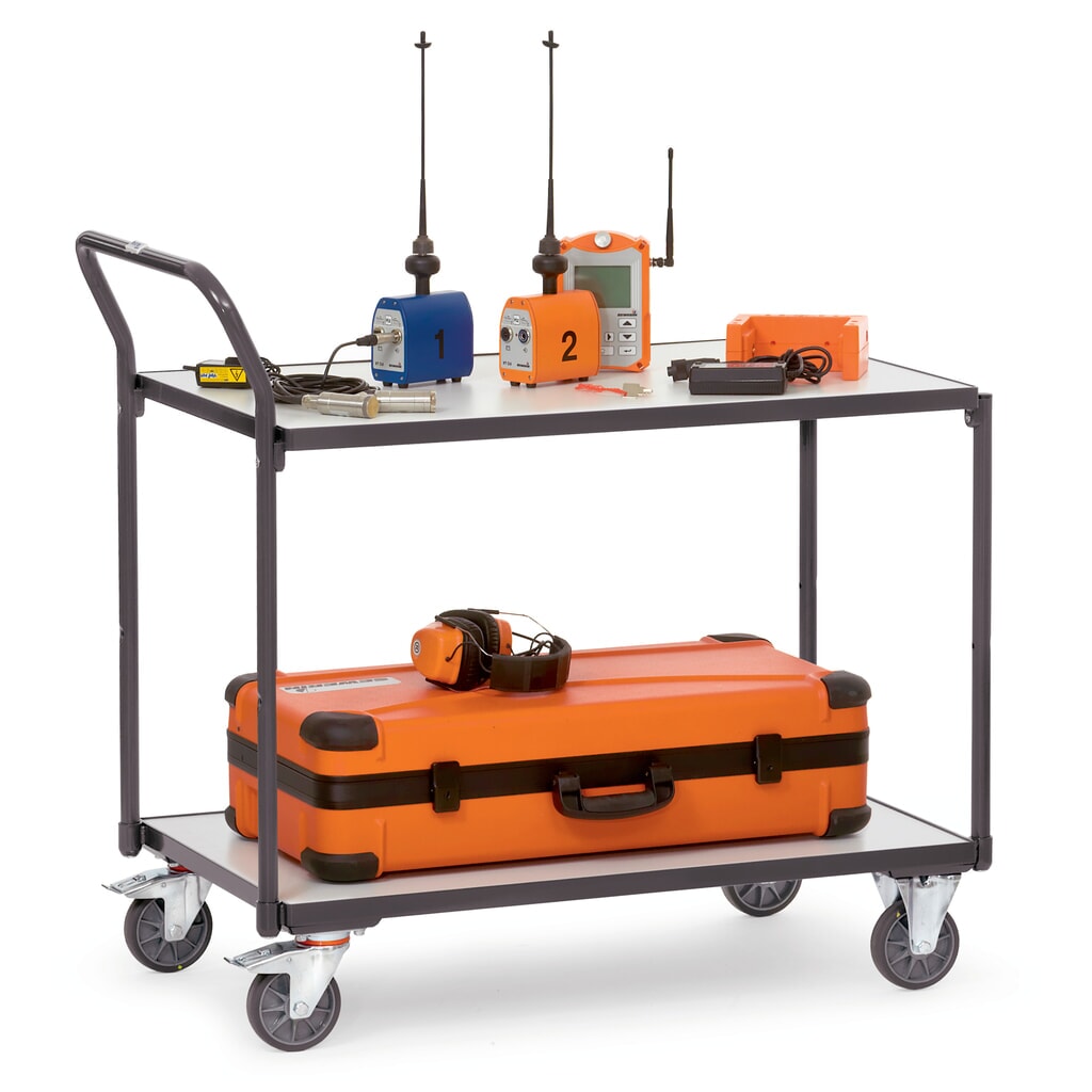 ESD-tafelwagen fetra®, draagvermogen 300 kg, 3 laadvlakken van 500 x 850 mm Productafbeelding nr. 3: ESD-tafelwagen fetra®, draagvermogen 300 kg, 3 laadvlakken van 500 x 850 mm