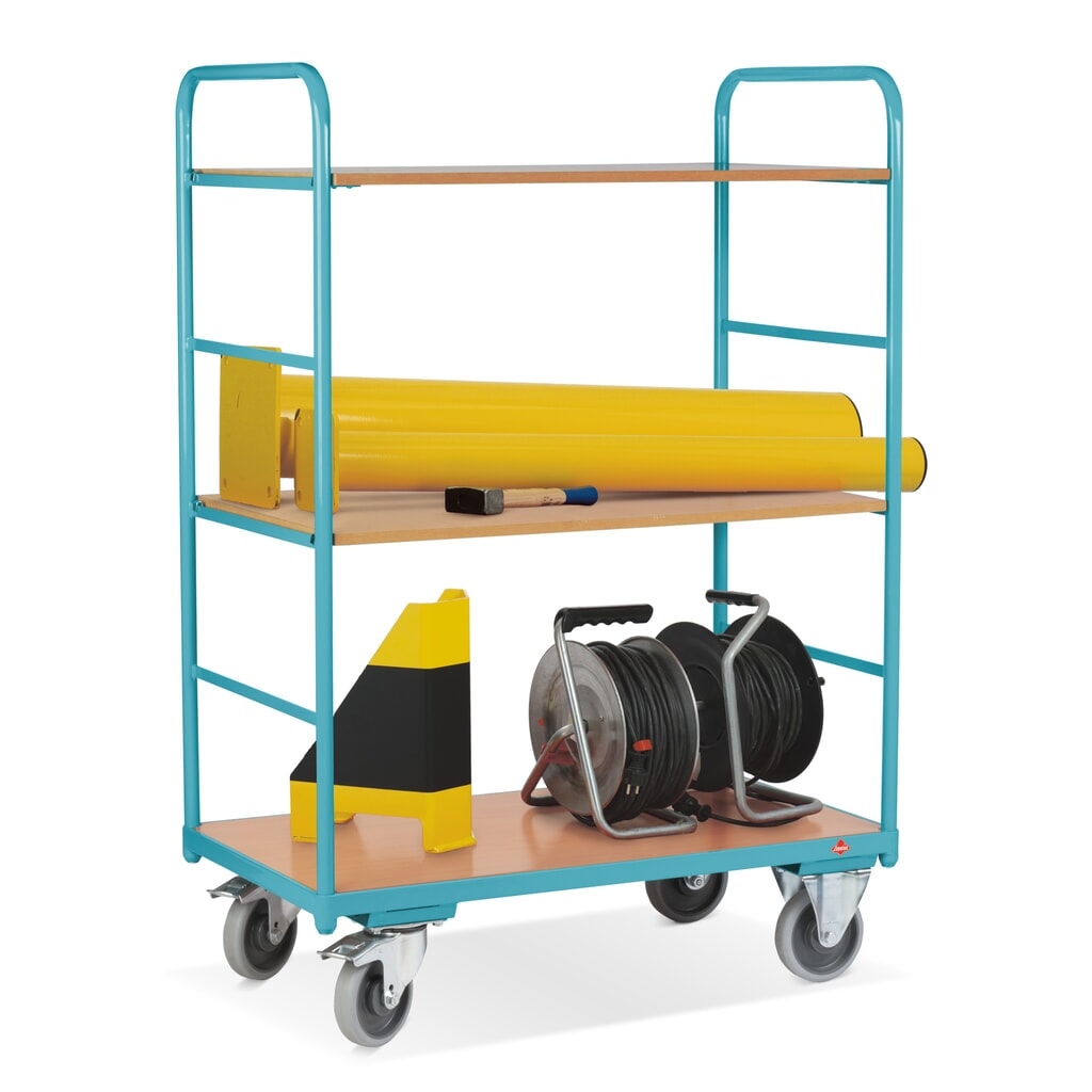 Etagewagen Ameise®, cap. 250 kg, alle zijden open, 3 etages van 1.000 x 600 mm Productafbeelding nr. 3: Etagewagen Ameise®, cap. 250 kg, alle zijden open, 3 etages van 1.000 x 600 mm