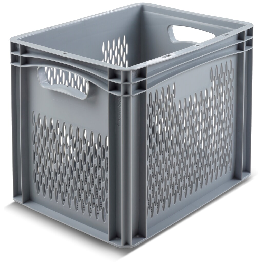 Product afbeelding: Alpha Eurobox van PP met geperforeerde wanden, 25,6 liter, hxbxd 270 x 400 x 300 mm