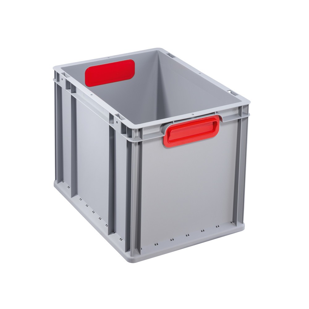 Product afbeelding: Allit Eurobox, met rode verzonken handgrepen, hxbxd 320 x 400 x 300 mm, 30 liter