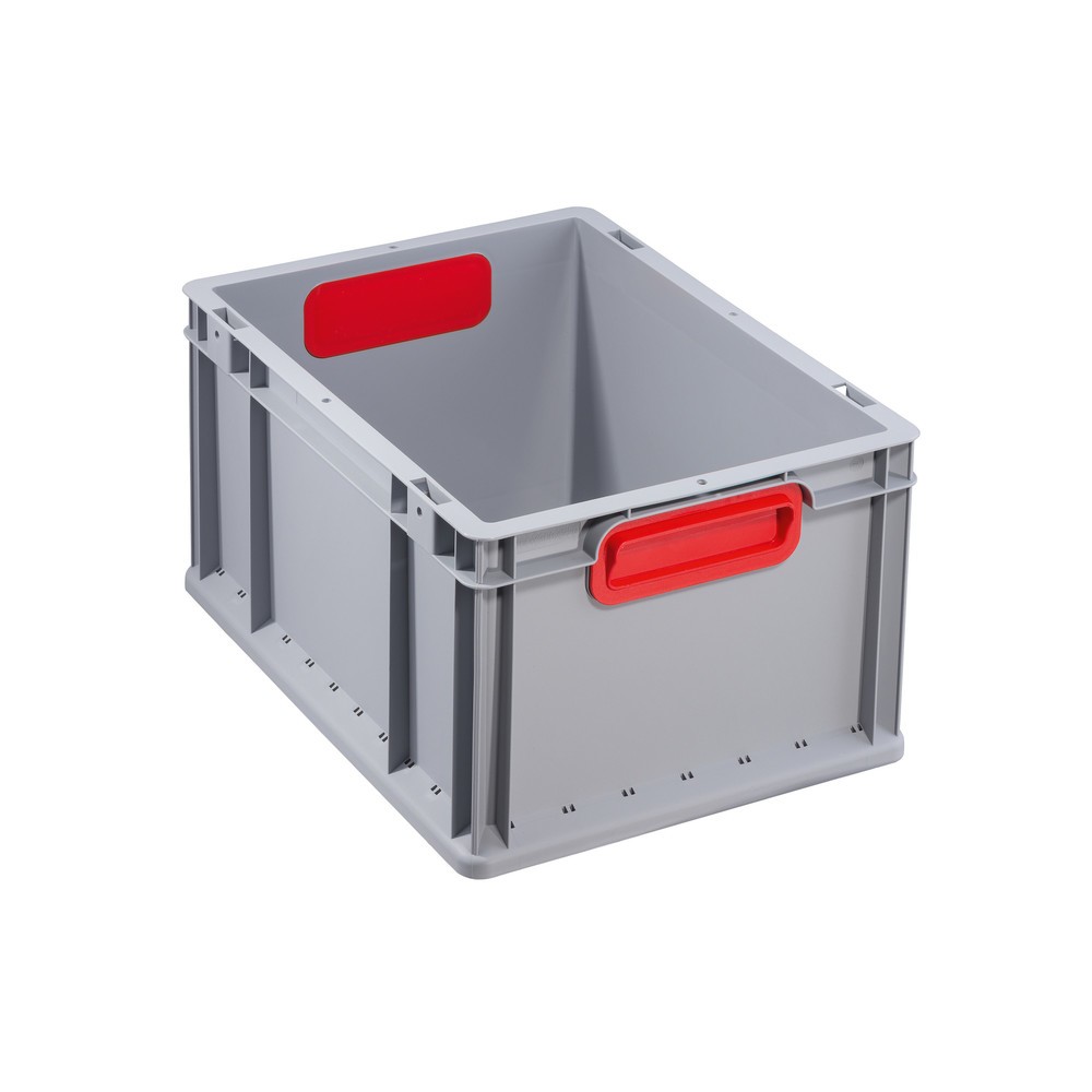 Product afbeelding: Allit Eurobox, met rode verzonken handgrepen, hxbxd 220 x 400 x 300 mm, 20 liter