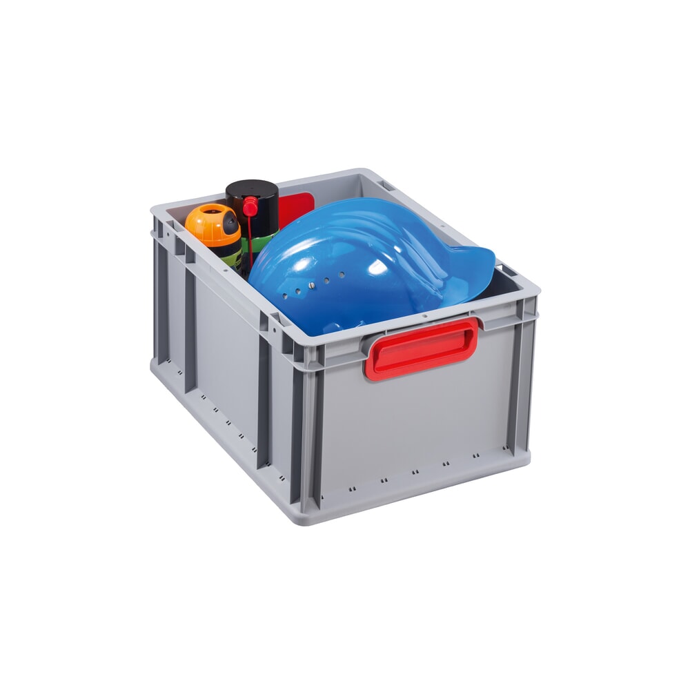 Productafbeelding nr. 3: Allit Eurobox, met rode verzonken handgrepen, hxbxd 220 x 400 x 300 mm, 20 liter
