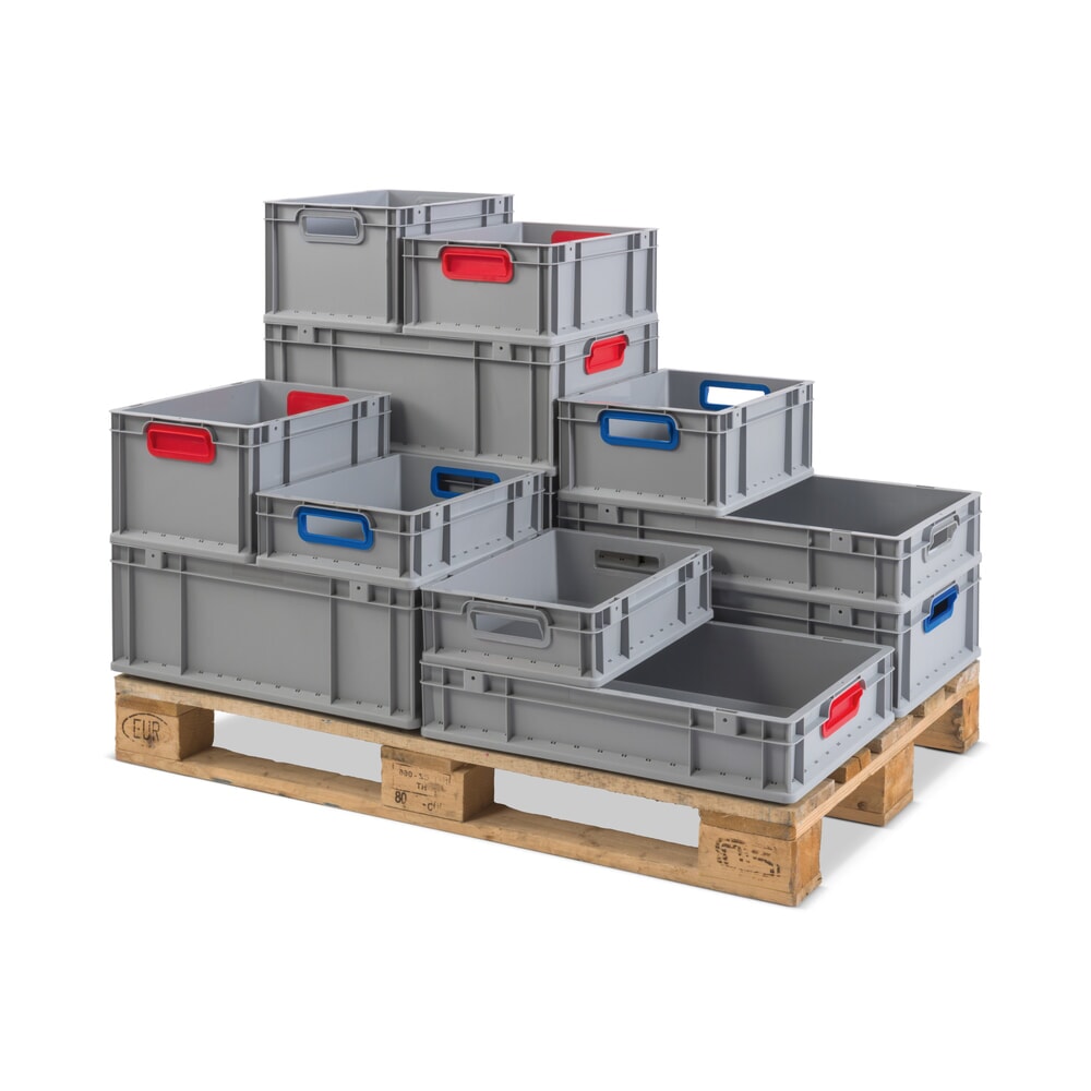 Productafbeelding nr. 2: Allit Eurobox, met rode verzonken handgrepen, hxbxd 220 x 400 x 300 mm, 20 liter