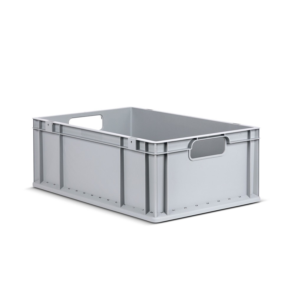 Product afbeelding: Allit Eurobox, met grijze handgrepen hxbxd 220 x 600 x 400 mm, 44 liter, 4 stuks/VE