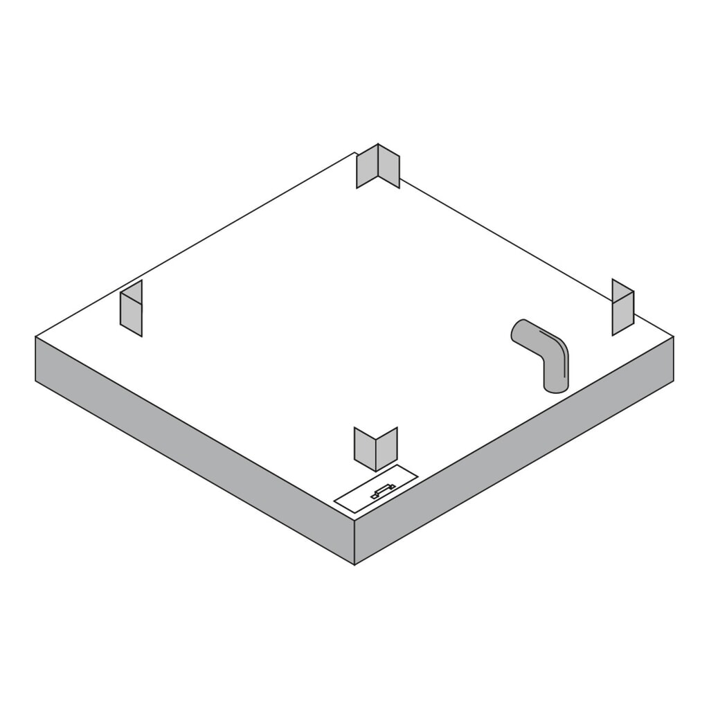 Fecaliën- en vuilwatertank, inhoud 433 l, 1.500 x 1.500 x 280 Product afbeelding: Fecaliën- en vuilwatertank, inhoud 433 l, 1.500 x 1.500 x 280