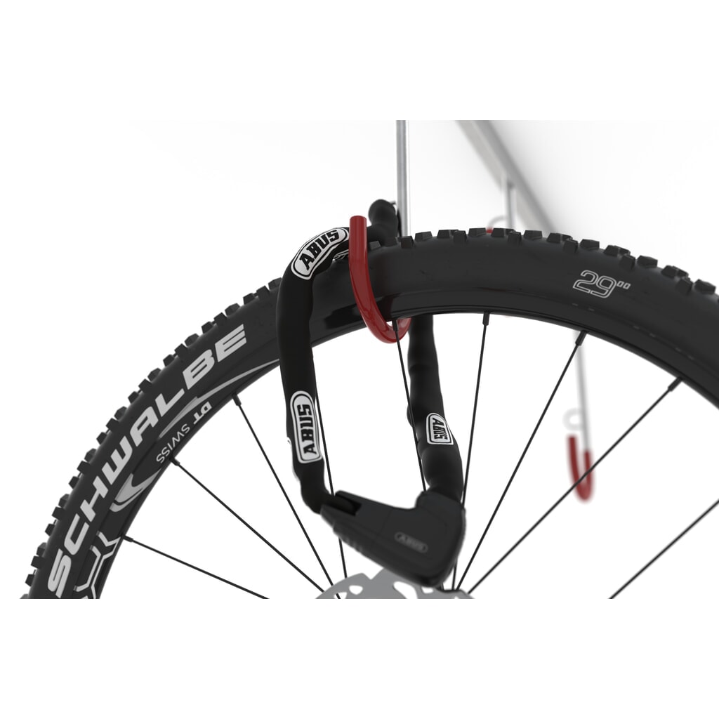 Fietsophangrek, 6 plaatsen, wandmontage Productafbeelding nr. 4: Fietsophangrek, 6 plaatsen, wandmontage