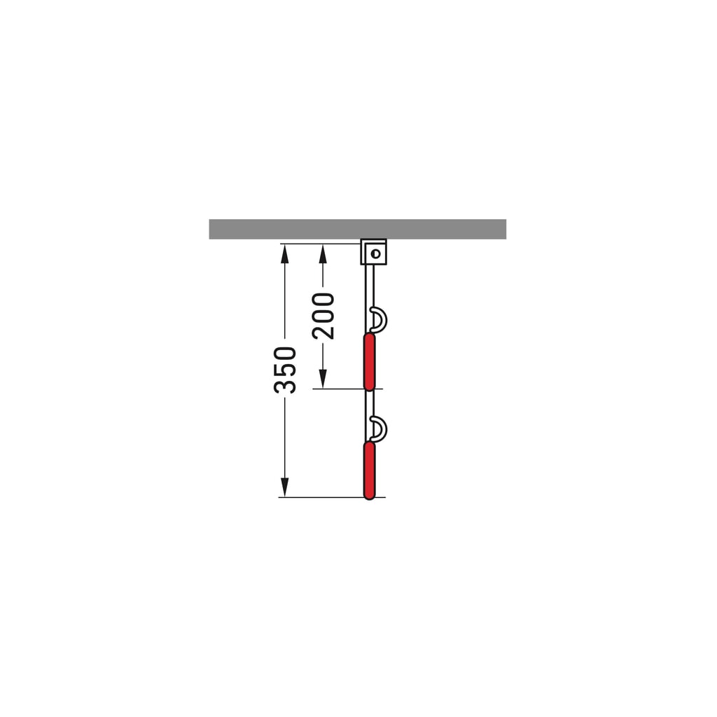 Productafbeelding nr. 6: Fietsophangrek, 6 plaatsen, wandmontage