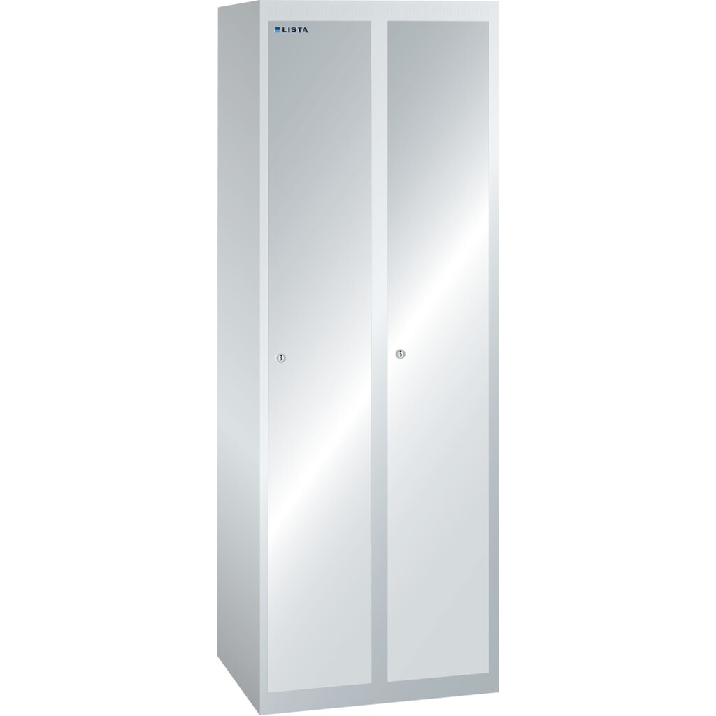 Garderobekast LISTA, (dxh) 500x1700 mm, zonder onderbouw, 2 compartimenten, slot Product afbeelding: Garderobekast LISTA, (dxh) 500x1700 mm, zonder onderbouw, 2 compartimenten, slot