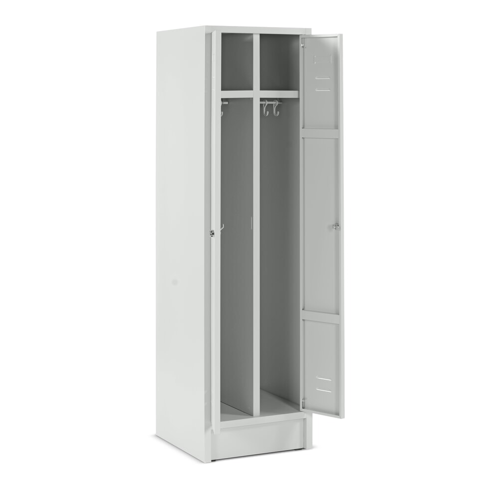 Productafbeelding nr. 2: Garderobekast met sokkel + draaivergrendeling, 2 compartimenten voor 2 personen, hxbxd 1.800 x 500 x 500 mm