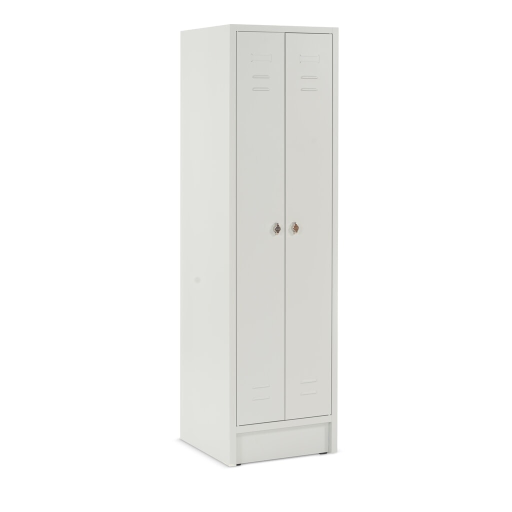 Garderobekast met sokkel + draaivergrendeling, 2 compartimenten voor 2 personen, hxbxd 1.800 x 500 x 500 mm Product afbeelding: Garderobekast met sokkel + draaivergrendeling, 2 compartimenten voor 2 personen, hxbxd 1.800 x 500 x 500 mm