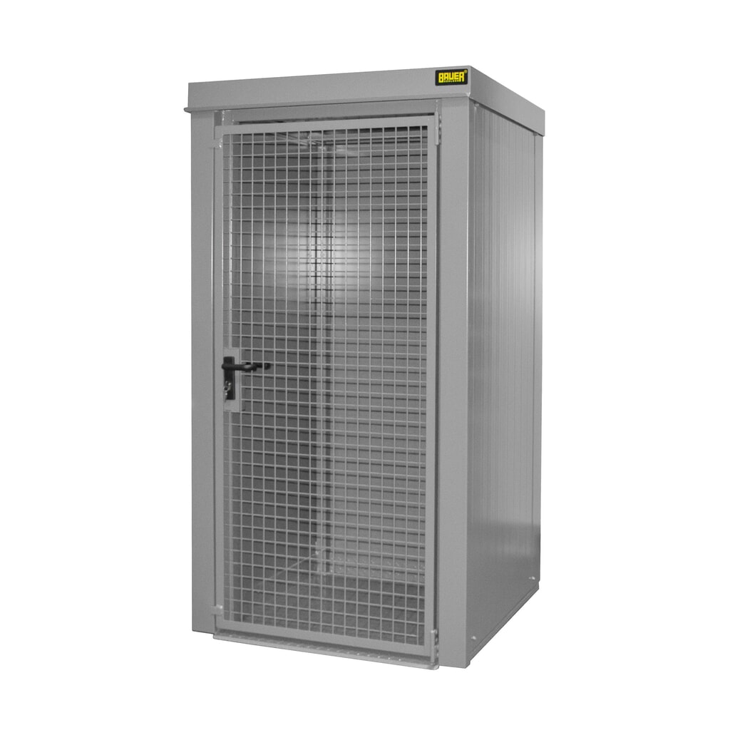 Gasflescontainer voor max. 9 flessen, brandbestendig, muisgrijs Product afbeelding: Gasflescontainer voor max. 9 flessen, brandbestendig, muisgrijs