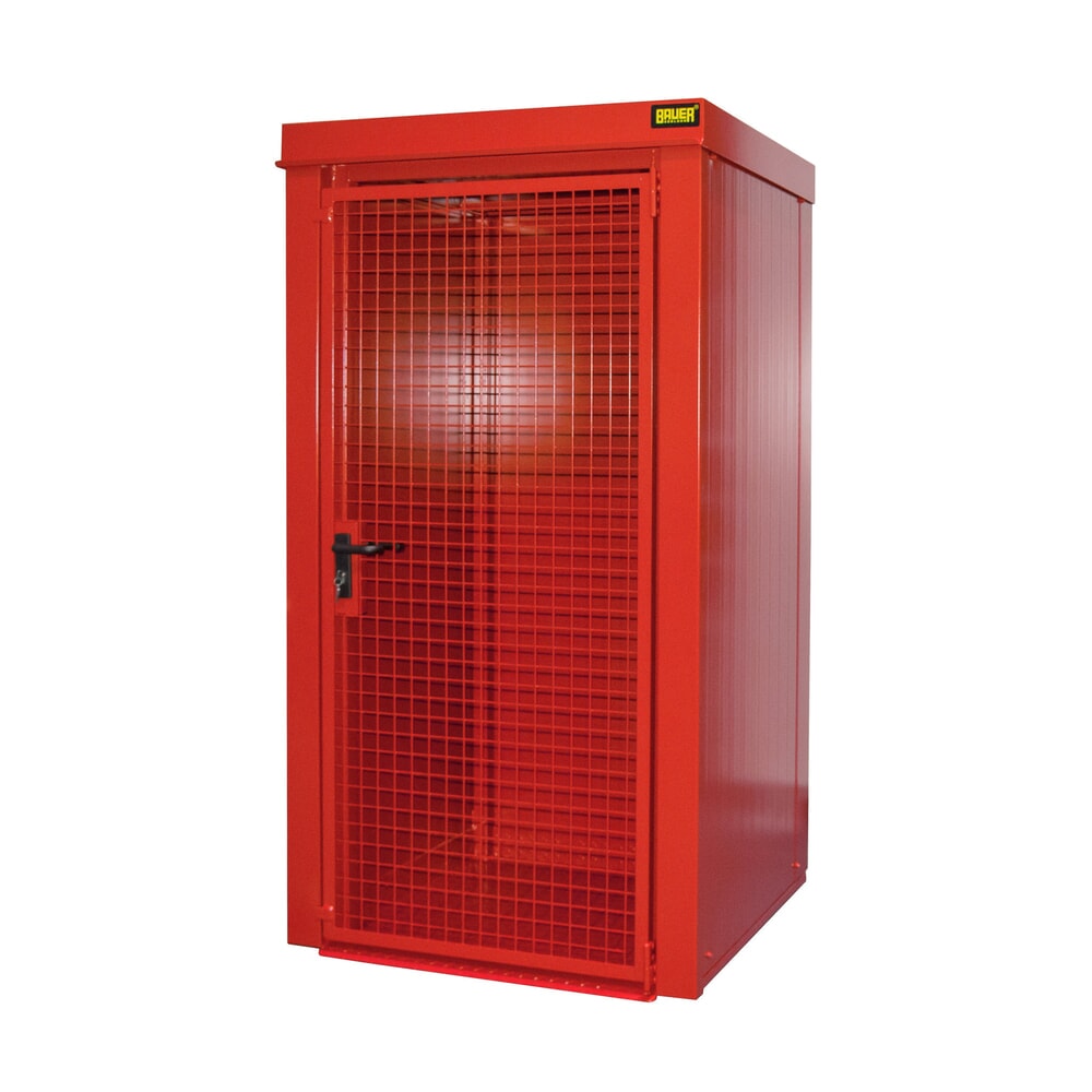 Product afbeelding: Gasflescontainer voor max. 9 flessen, brandbestendig, vuurrood