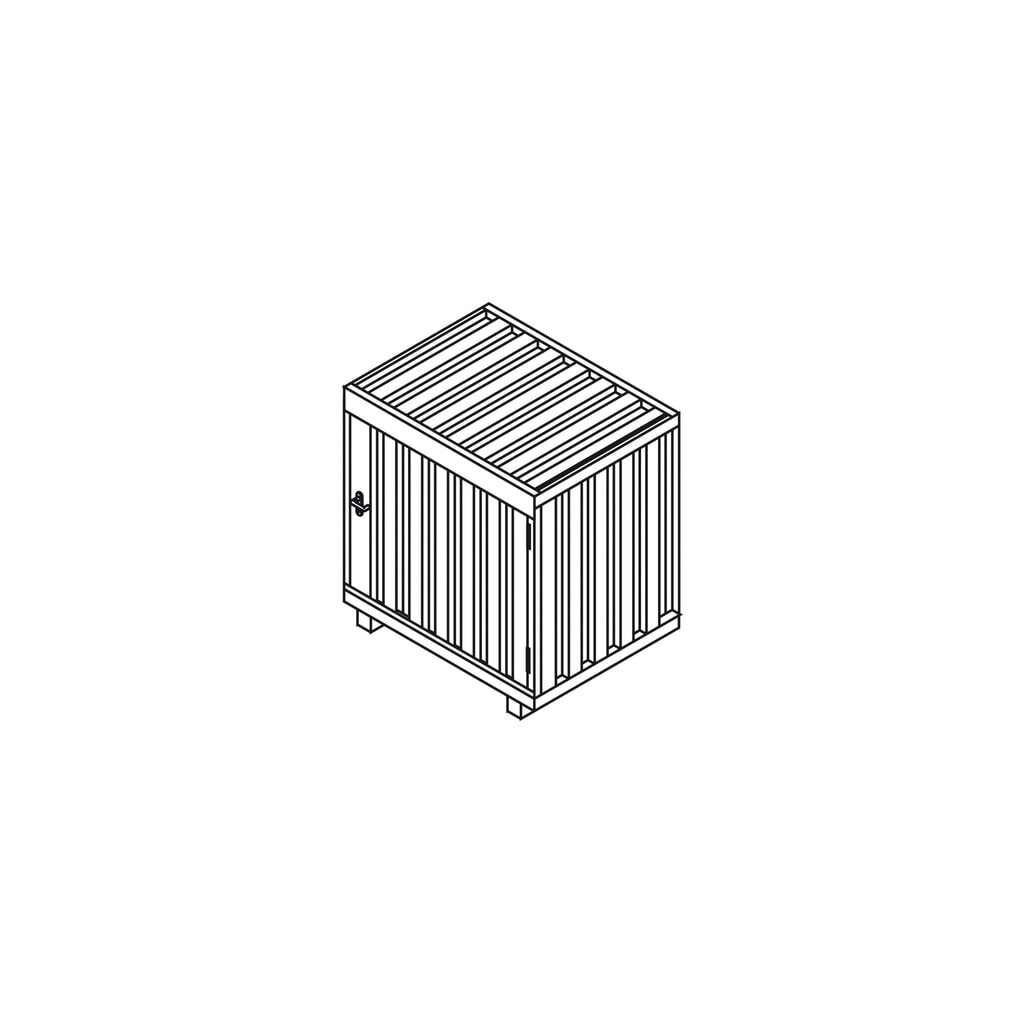 Gasflessenbox SAFE Tank GB 1, verzinkt, gemonteerd, met roosterlegbord, voor 11 gasflessen van 33 kg elk Productafbeelding nr. 2: Gasflessenbox SAFE Tank GB 1, verzinkt, gemonteerd, met roosterlegbord, voor 11 gasflessen van 33 kg elk