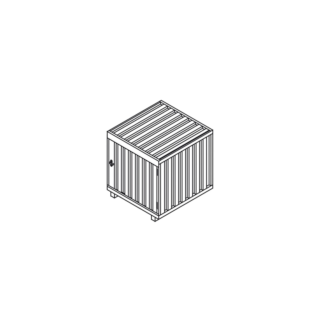 Productafbeelding nr. 2: Gasflessenbox SAFE Tank GB 2, verzinkt, gemonteerd, met roosterlegbord, voor 14 gasflessen van 33 kg elk