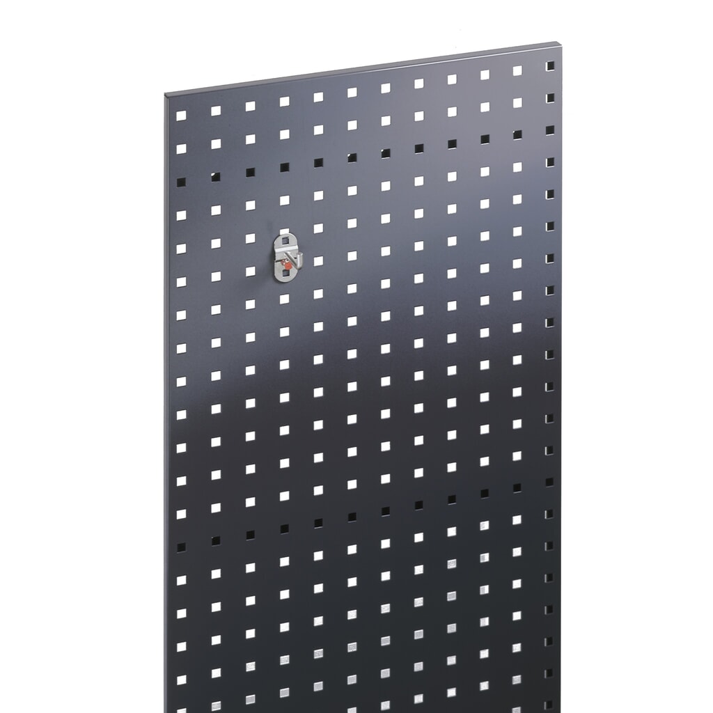 Geperforeerde plaat, hxb 450 x 1.000 mm, diepzwart Product afbeelding: Geperforeerde plaat, hxb 450 x 1.000 mm, diepzwart