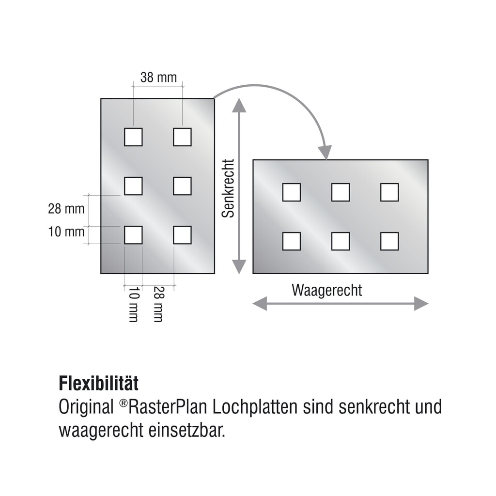 Productafbeelding nr. 6: Geperforeerde plaat, hxb 450 x 1.000 mm, hemelsblauw