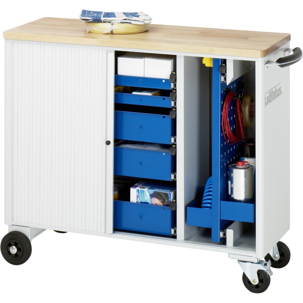 Productafbeelding nr. 5: Gereedschapswagen RAU serie adlatus, hxbxd 860 x 1.025 x 400 mm, 5 lades 2 x 40, 3 x 105 mm, beuken werkblad