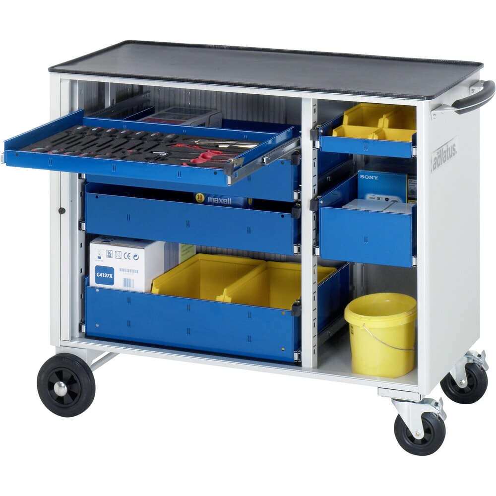 Productafbeelding nr. 1: Gereedschapswagen RAU serie adlatus, hxbxd 890 x 1.025 x 520 mm, 6 lades 2 x 40, 2 x 105, 2 x 130 mm, metalen werkblad