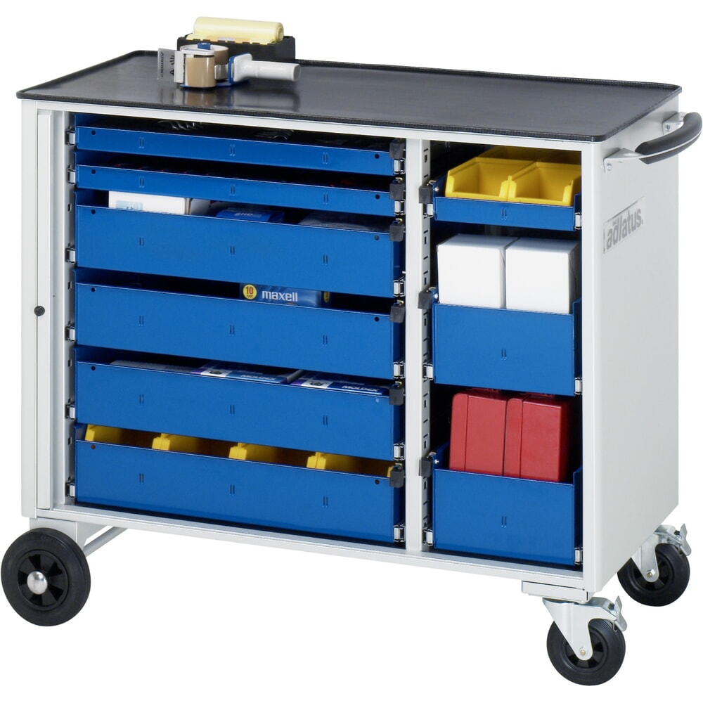 Productafbeelding nr. 1: Gereedschapswagen RAU serie adlatus, hxbxd 890 x 1.025 x 520 mm, 9 lades 3 x 40, 4 x 105, 2 x 130 mm, metalen werkblad