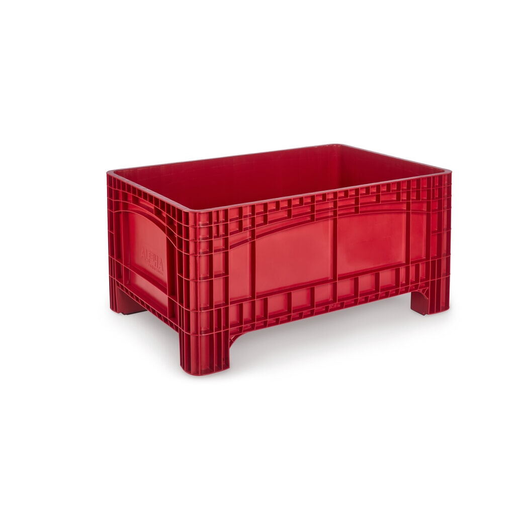 Product afbeelding: Grote container L, hxbxd 800 x 1.200 x 580 mm, 354 liter, 4 poten, rood