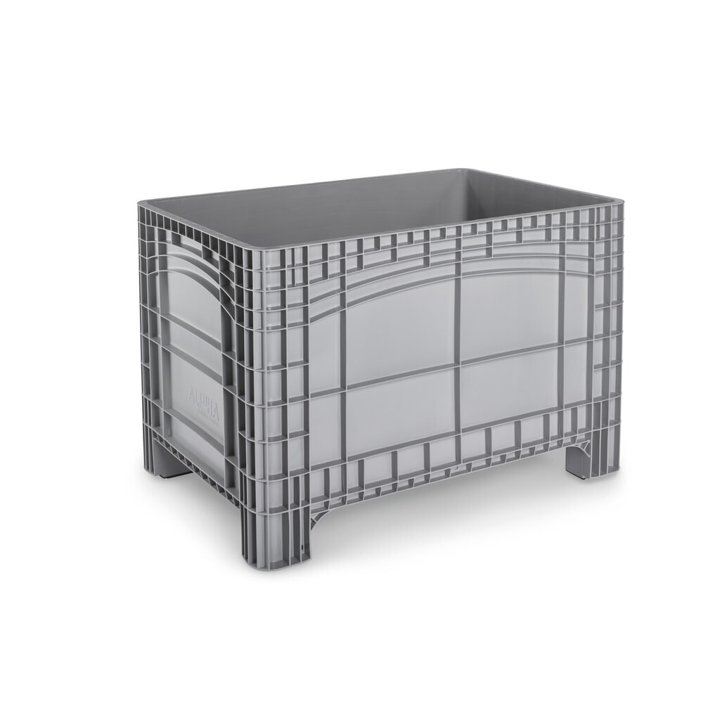 Product afbeelding: Grote container XL, hxbxd 800 x 1.200 x 800 mm, 535 liter, 4 poten, grijs