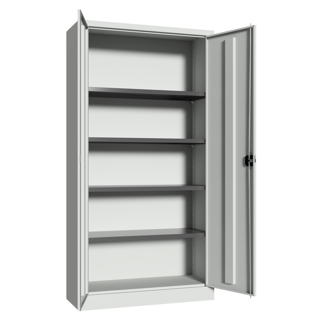 Productafbeelding nr. 3: Grote draaideurkast PAVOY, 4 legborden, hxbxd 1.950 x 1.200 x 600 mm, zuiver wit, zuiver wit