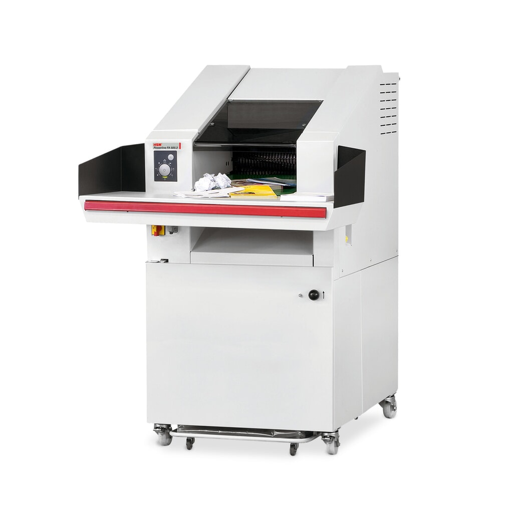 Grote papiervernietiger HSM Powerline 500.3, snippers 6 x 40-53 mm Productafbeelding nr. 2: Grote papiervernietiger HSM Powerline 500.3, snippers 6 x 40-53 mm
