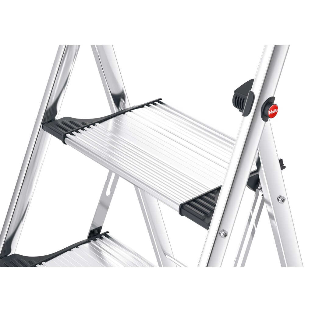 Productafbeelding nr. 5: Hailo inklapbaar opstapje, platformhoogte 490 mm, 2 treden incl. platform, aluminium met antislipribbeling