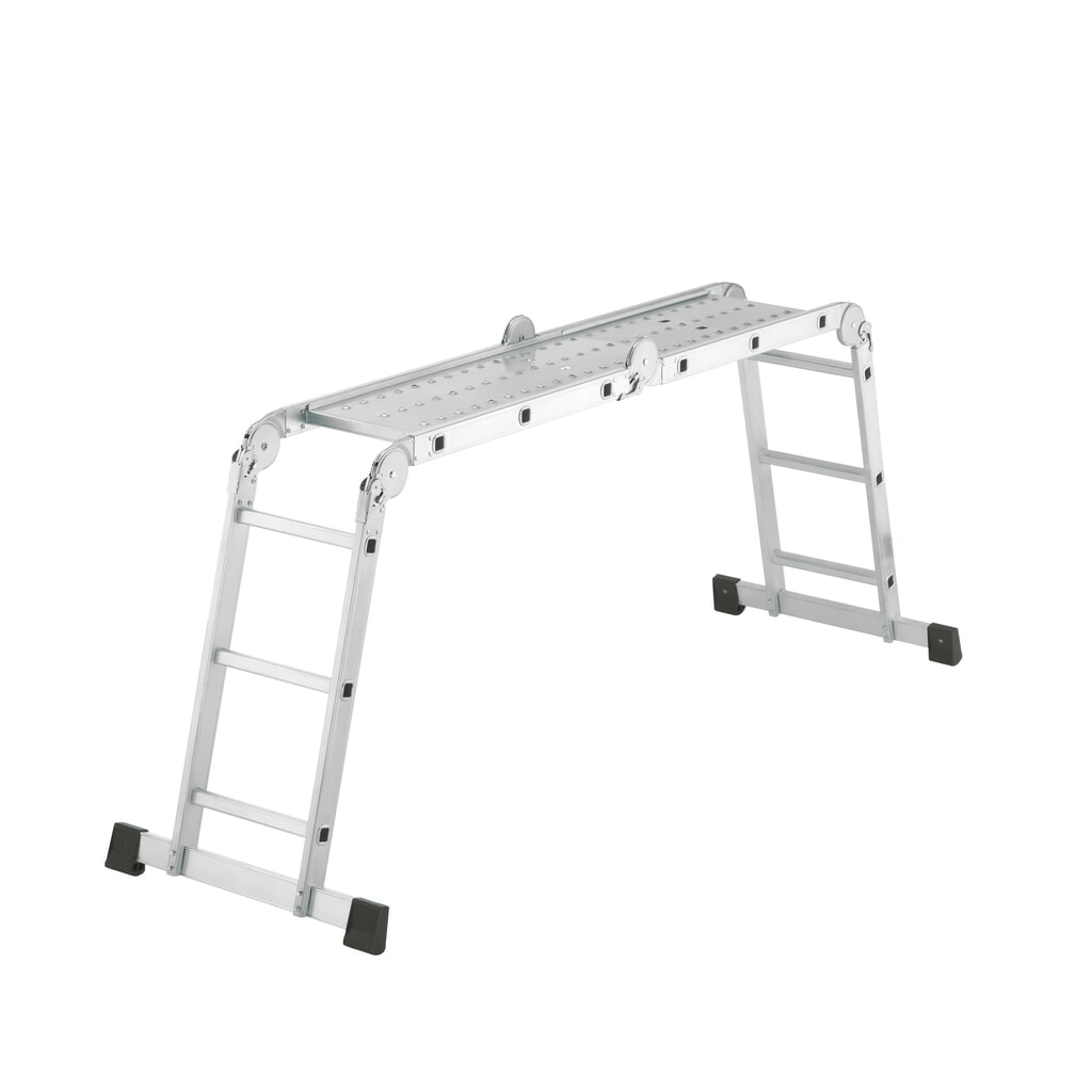 Hailo M60, universele ladder van aluminium, 4x3 sporten. Product afbeelding: Hailo M60, universele ladder van aluminium, 4x3 sporten.