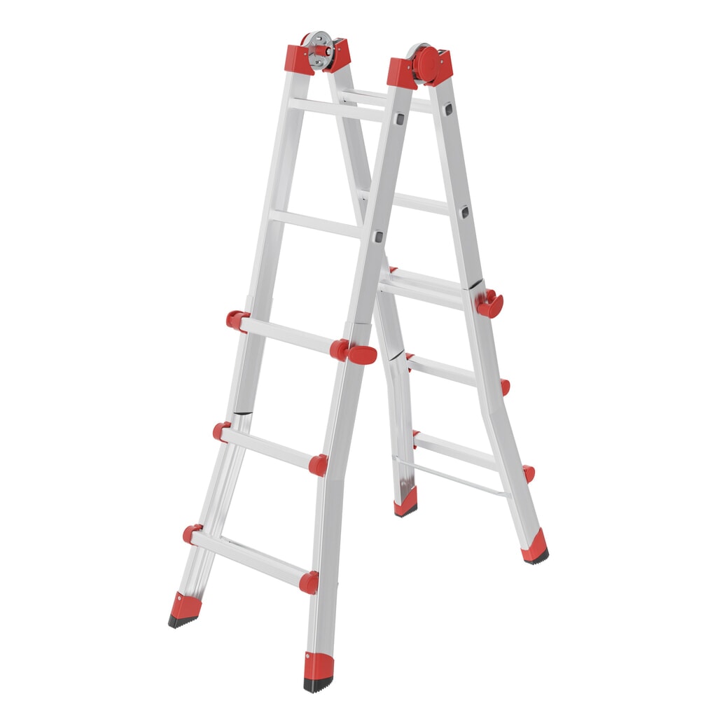 Product afbeelding: Hailo M80, aluminium multifunctionele ladder, 4x3 sporten