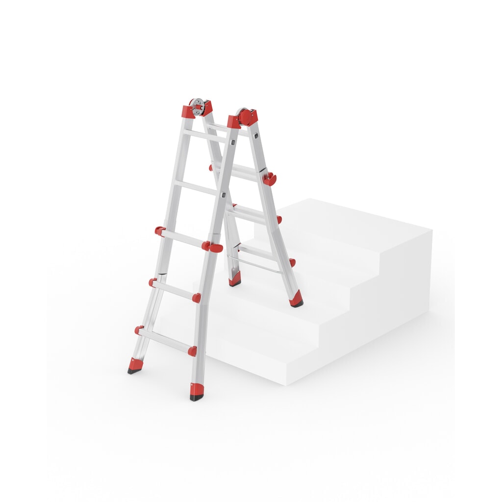 Hailo M80, aluminium multifunctionele ladder, 4x3 sporten Productafbeelding nr. 3: Hailo M80, aluminium multifunctionele ladder, 4x3 sporten