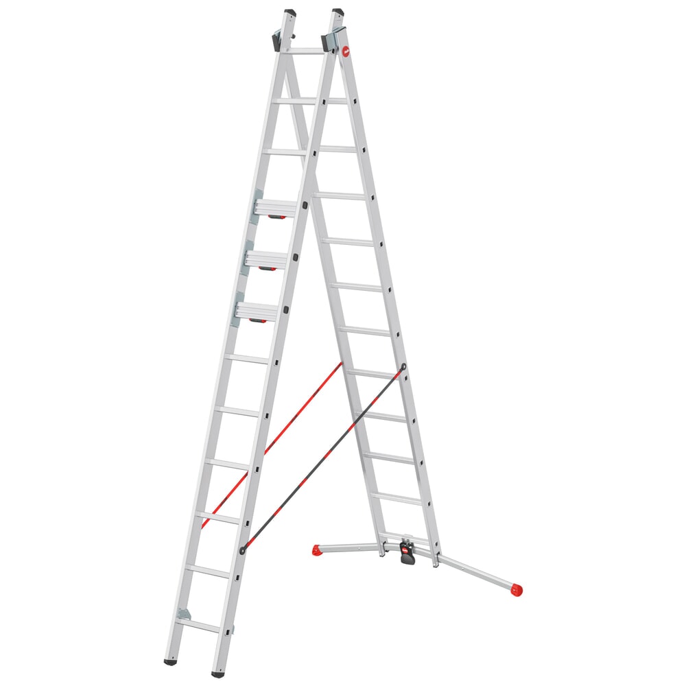 Product afbeelding: Hailo S110 Pro, 2-delig, multifunctionele ladder, 2 x 12 sporten
