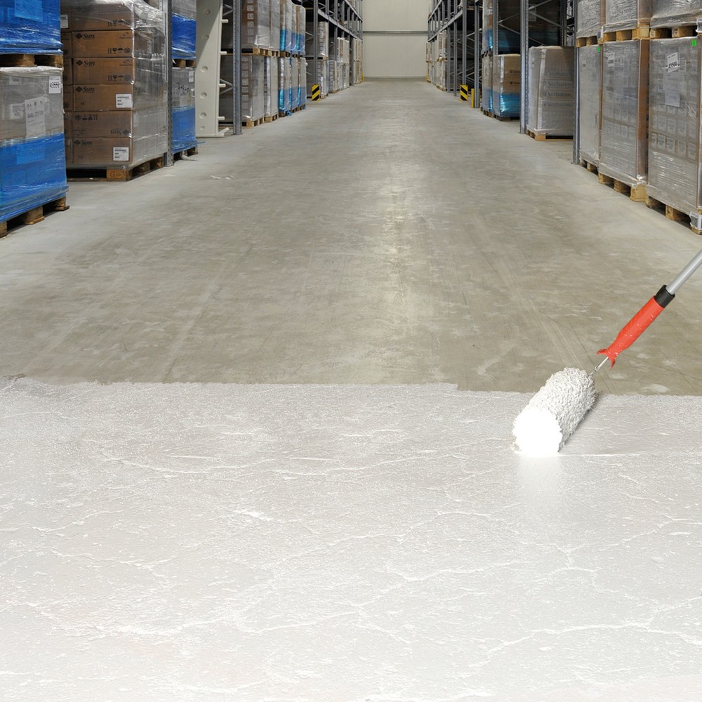 Product afbeelding: Halvloercoating PROline-paint, slipvast, 5 l, zeer fijne korrel, RAL 7001 zilvergrijs